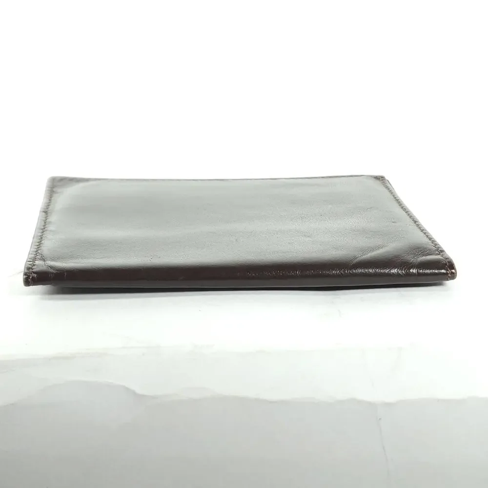 VTG YSL Yves Saint Laurent Men's Brown Leather Vintage Small Bifold Wallet